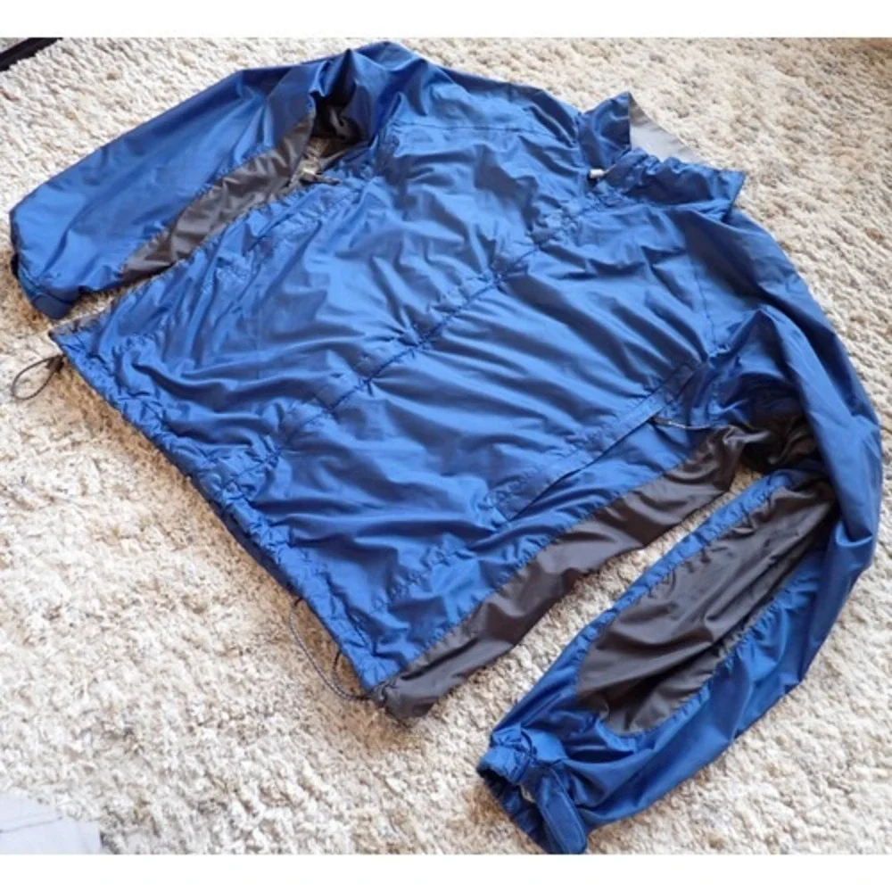 The North Face Windbreaker Jacket Mens XL Blue Excellent Packable Stow Pocket